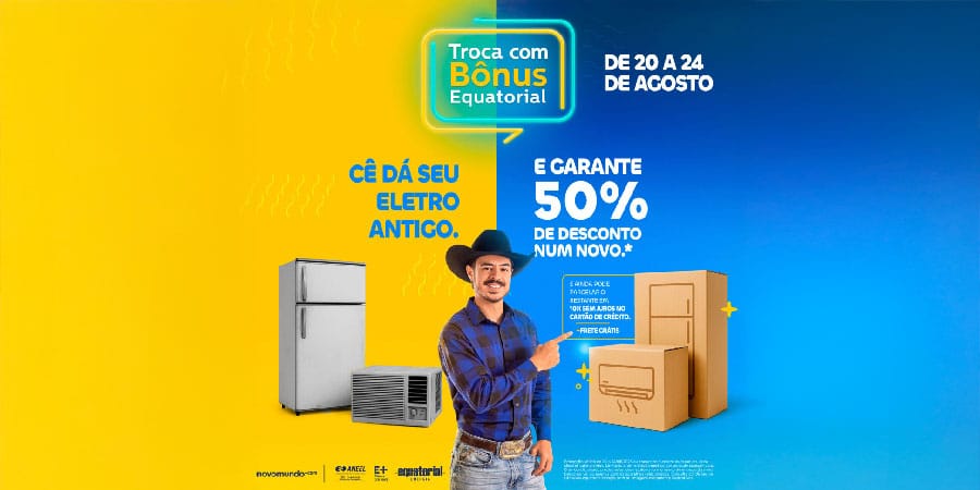 Troca Com Bônus Da Equatorial Goiás Chega A Pirenópolis Troca Com Bônus Da Equatorial Goiás Chega A Pirenópolis: Eletrodomésticos Novos Com 50% De Desconto